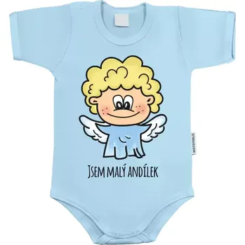 Kojenecký body Dětské body s krátkým rukávem Jsem malý andílek