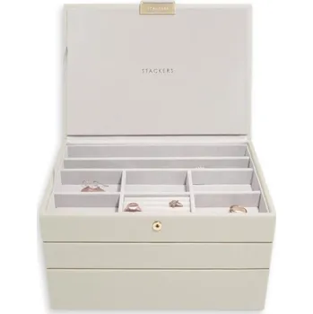 Šperk Šperkovnice 3 v 1 Stackers Oatmeal Classic Set | krémová 75613