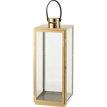 Svícen Zlatá kovová lucerna Recin - 22*21*65cm