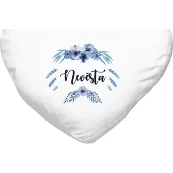 Polštář Polštář srdce 40x35 cm Nevěsta - peříčka