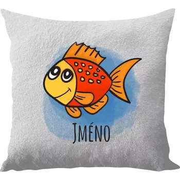 Polštář Polštář bílý 40x40 cm - dlouhý chlup Rybička