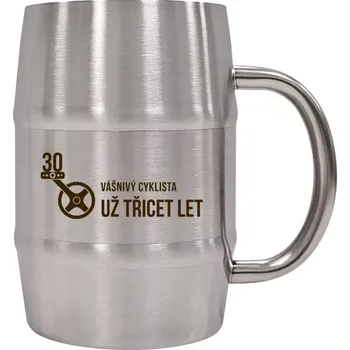 Sklenice Nerezový chladicí půllitr Vášnivý cyklista už x let