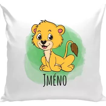 Polštář Polštář bílý 40x40 cm Lvíček