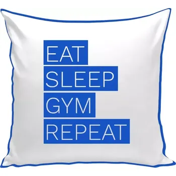 Polštář Polštář barevný 32x32 cm Eat, Sleep, Gym, Repeat