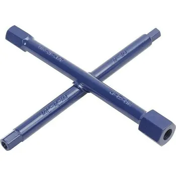 Klíč Wisent Křížový klíč, vnější šestihran 22 mm (1“), 17 mm (3/4“), 12 mm (1/2“) a 10 mm (3/8“), vnitřní závit M6, M8, M10 a M12&nbsp;1712081