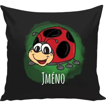 Polštář Polštář černý 40x40 cm Beruška