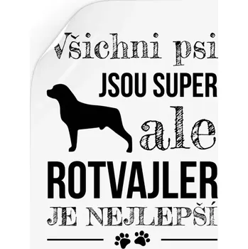 Samolepící dekorace Samolepka Rotvajler je nejlepší