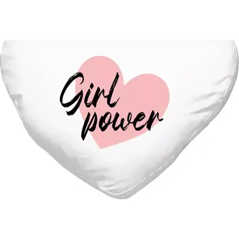 Polštář Polštář srdce 40x35 cm Girl power