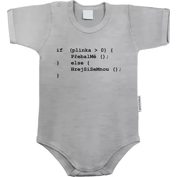 Kojenecký body Dětské body s krátkým rukávem Programátorovo dítě