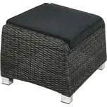 Sunfun Malaga Taburet, 71 × 55 × 44 cm, hliník, PE ratan, polyester, antracit 4024506607743