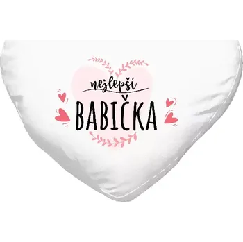 Polštář Polštář srdce 40x35 cm Nejlepší babička
