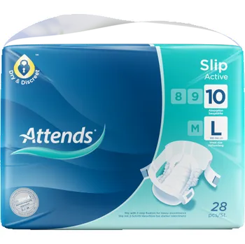 Inkontinenční kalhotky Attends Slip Active 10 L—Kalhotky absorpční plenkové 28 ks