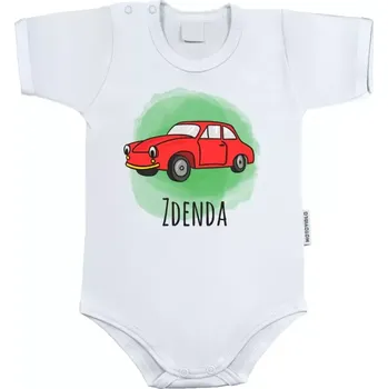 Kojenecký body Dětské body s krátkým rukávem Autíčko