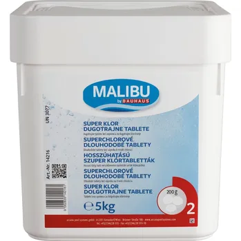 Bazénová chemie Malibu Bazénová chemie chlorové tablety, 5 kg, tableta: 200 g 14216