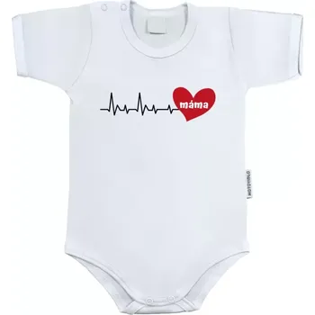 Dětské body s krátkým rukávem Srdeční tep máma