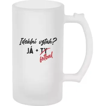 Sklenice Půllitr pro páry - Ideální vztah - matný
