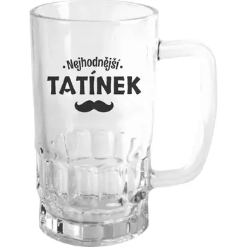 Sklenice Půllitr pro tatínka - Nejhodnější tatínek - čirý