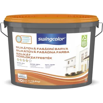 barva na zeď Swingcolor Fasádní barva silikátová, sněhobílá, 10 l 6244 T0010 0