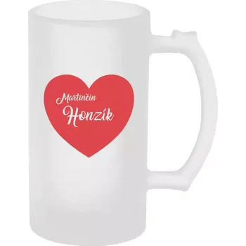 Sklenice Půllitr skleněný matný Její se jménem