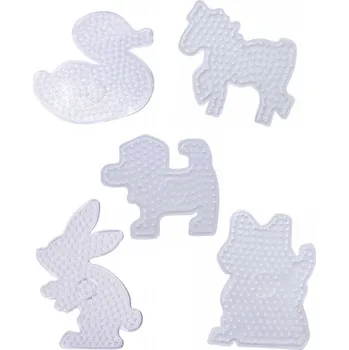 Výtvarná sada PLAYBOX Podložky pro zažehlovací korálky XL 5ks - Zvířátka