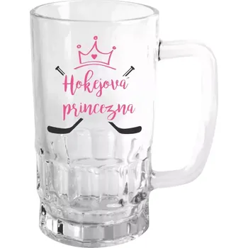 Sklenice Hokejový půllitr - Hokejová princezna - čirý