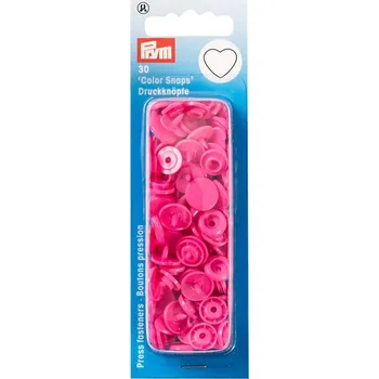PRYM Plastové patentky "Color Snaps" srdíčka, 12,4 mm, 30 ks, růžové