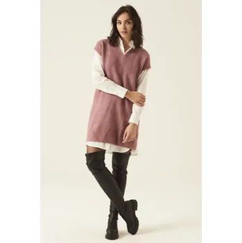 Dámská vesta GARCIA DÁMSKÁ DLOUHÁ VESTA-STARORŮŽOVÁ XL