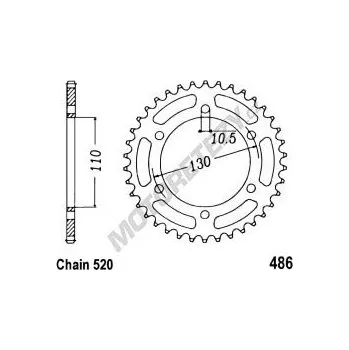 Řetězová sada pro motocykl Rozeta KAWASAKI ZZR 250 rok 90-03
