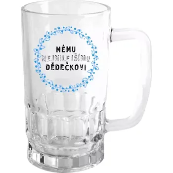 Sklenice Půllitr pro dědečka - Mému nejmilejšímu dědečkovi - čirý