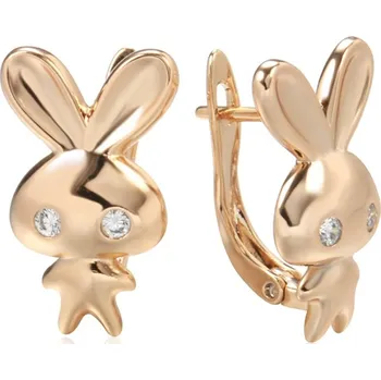Náušnice Pozlacené náušnice zajíčky Velikost: ONE SIZE