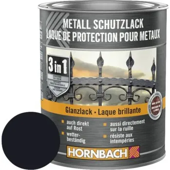 barva na kov Barva na kov 3v1 HORNBACH černá lesk 750 ml