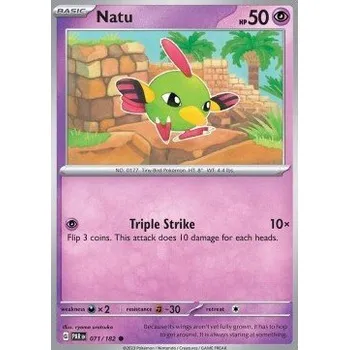 Volný čas Pokémon PAR 071/182 Natu - Paradox Rift Stav: Near Mint, Verze: NORMAL