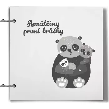 Fotokniha Plexi album se sponami První krůčky se jménem - medvídci