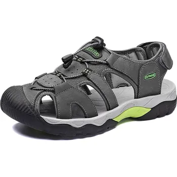 Dámské sandále Pánské sandály letní boty páskové se šňůrkou Barva: Šedá, Velikost: 47