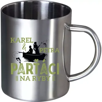 Nerezový hrnek Parťáci na ryby