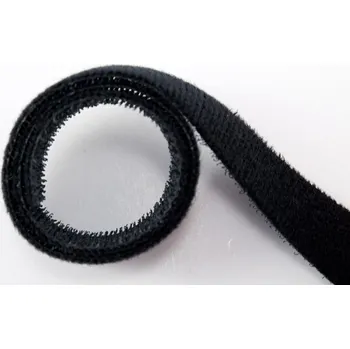 Zip Oboustranný suchý zip - černá - šířka 2 cm