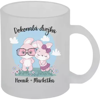 Hrnek 330 ml - skleněný matný Dokonalá dvojka