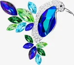 Bižuterní brož Flying Gem by Veronika, kolibřík s českým křišťálem Preciosa