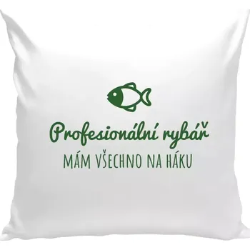 Polštář Polštář bílý 40x40 cm Profesionální rybář