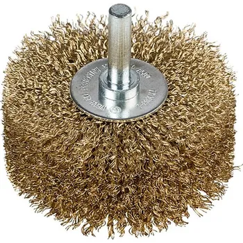 Drátěný kartáč Craftomat Kartáč pro strukturování dřeva, Průměr kotouče: 80 mm, mosazný drát 10055