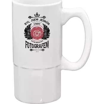 Sklenice Půllitr bílý vysoký Byl jsem jedním z davu, ale pak jsem se stal fotografem