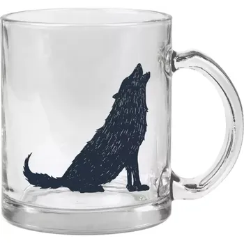 Hrnek 330 ml - skleněný Vlk