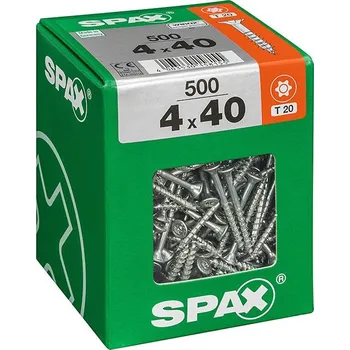 Vrut Spax Wirox Univerzální vrut T-Star plus, ø 4 × 40 mm, drážka: TX 20, 500 ks&nbsp;4191010400406