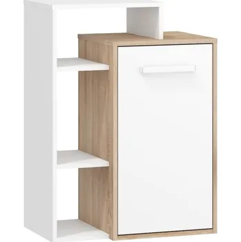 Komoda Komoda DORINDA 1D levá, dub sonoma/bílá, 5 let záruka + vyzvednutí ZDARMA