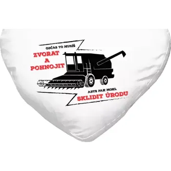 Polštář Polštář srdce 40x35 cm Občas to musíš zvorat a pohnojit