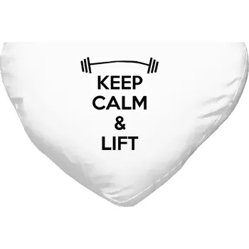 Polštář Polštář srdce 40x35 cm Keep calm and lift