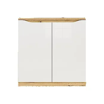 Komoda BRW NUIS komoda KOM2D, dub wotan/bílý lesk