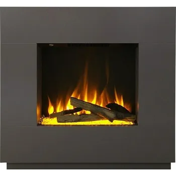 Voltomat HEATING Elektrický krb Kalmar, 1500 W, 84 × 80 × 26 cm, šedý B-BI-BG00752-14