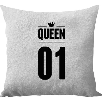 Polštář Polštář bílý 40x40 cm - dlouhý chlup Queen s vlastním číslem