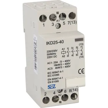 Stykač SEZ Krompachy Stykač instalační 4-0, 25 A, 230 V, modulární IKD25-40